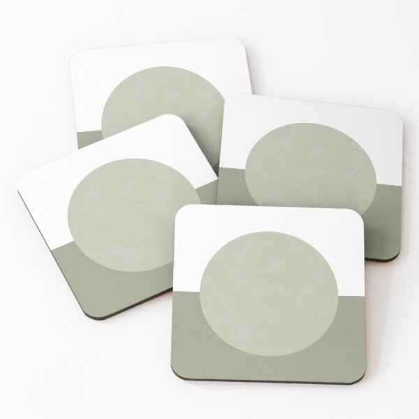 Item preview, Abstract olive green colour-blocked circle design designed and sold by Pattern&Pixel.