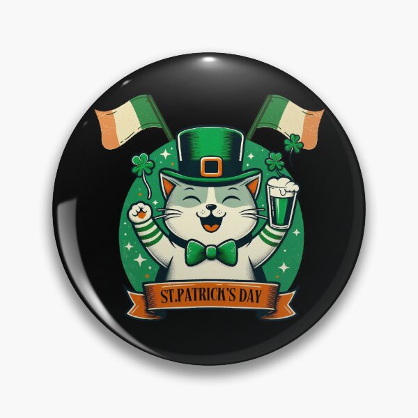 Item preview, St. Patrick’s Day Cat Ready for Shenanigans designed and sold by DarekShop.