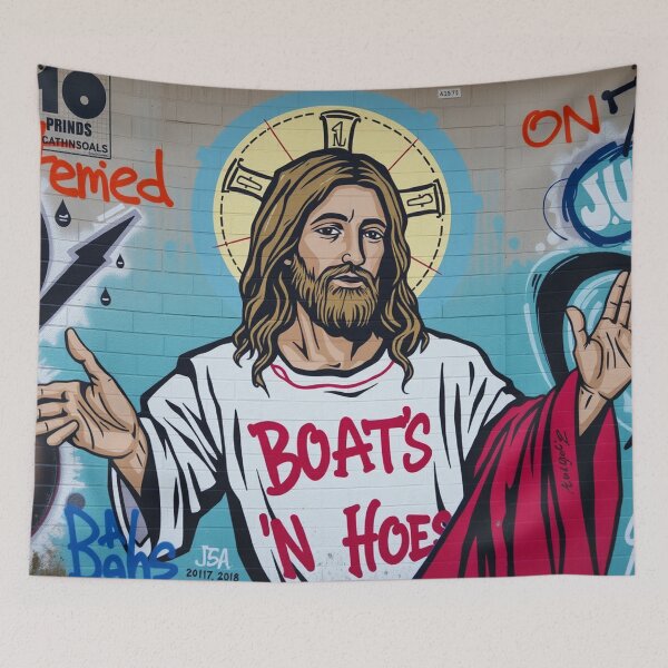 Item preview, Boats n Hoes Jesus, Graffiti Art, Funny designed and sold by Burn-Ego.