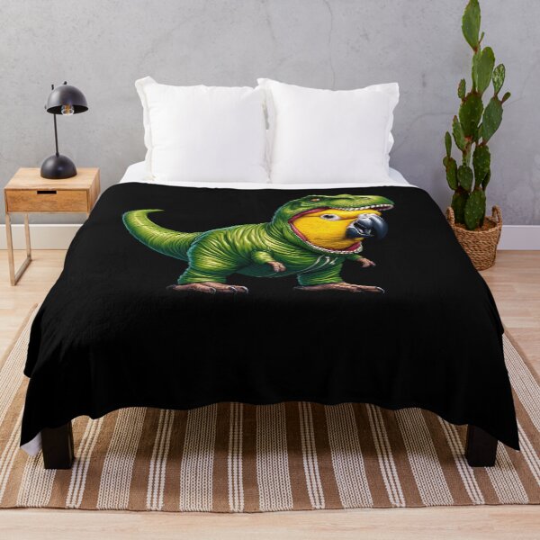 Item preview, Yellow Parrot Wearing Dinosaur Outfit Funny Bird Lover designed and sold by Kimberley King Art  King Art.
