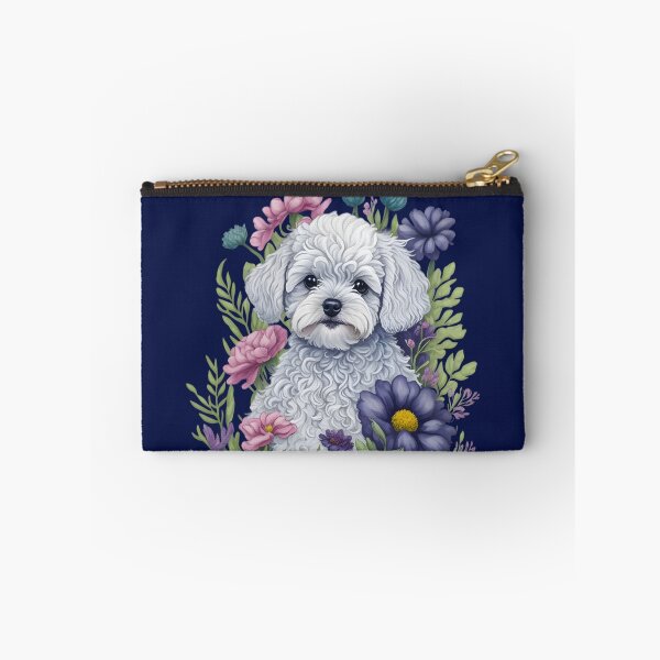 Item preview, Maltese Poode with Flowers designed and sold by ZanyPaintbrush.