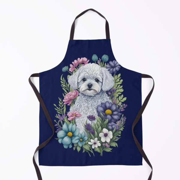 Item preview, Maltese Poode with Flowers designed and sold by ZHD Home Decor - Apparel - Accessories.
