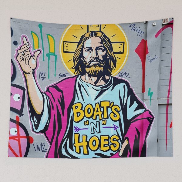 Item preview, Boats n Hoes Messiah, Graffiti Art, Funny designed and sold by Burn-Ego.