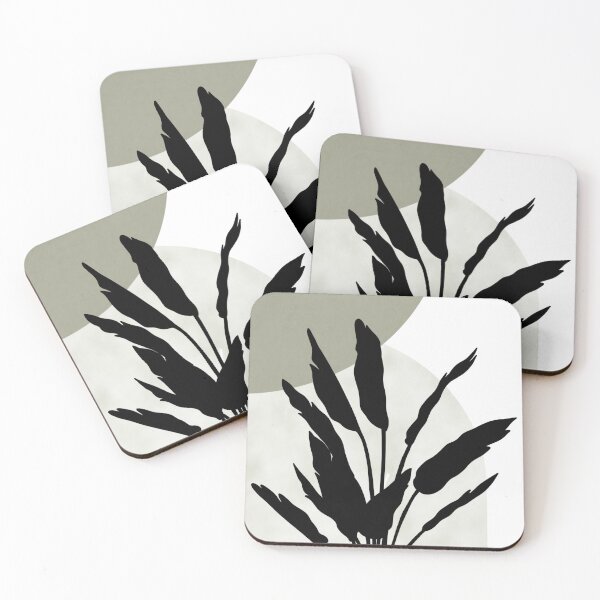 Item preview, Sage green watercolour arch design with palm leaves designed and sold by Pattern&Pixel.