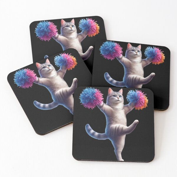 Item preview, Cat Cheerleading Cheerleader Kitten Lover designed and sold by Kimberley King Art  King Art.