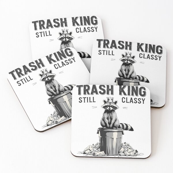Item preview, TRASH KING, STILL CLASSY - Vintage Raccoon Dumpster King designed and sold by EnigmaVoid.