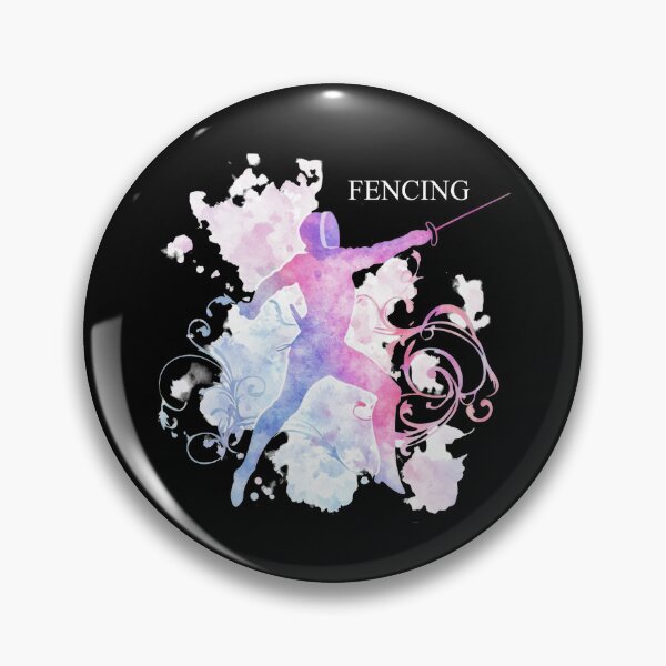 Item preview, Fencing Silhouette Watercolor Artistic Design Gifts designed and sold by Maniutek.