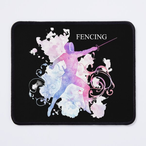 Item preview, Fencing Silhouette Watercolor Artistic Design Gifts designed and sold by Maniutek.