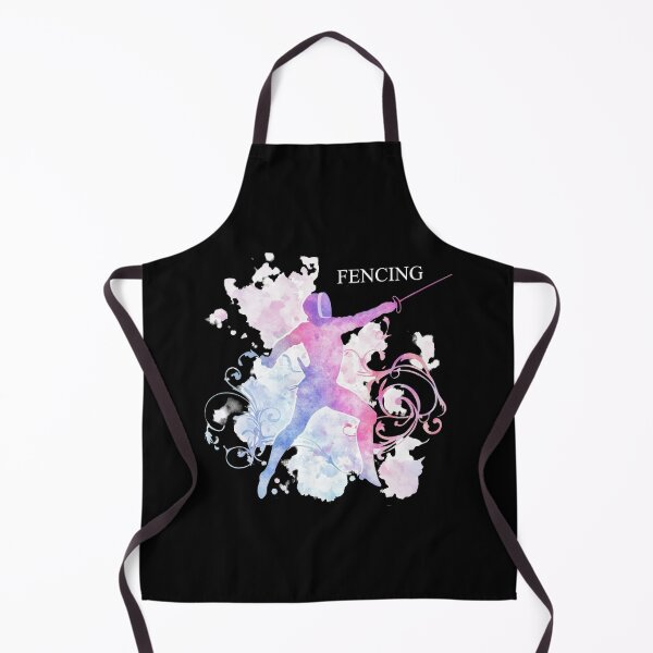 Item preview, Fencing Silhouette Watercolor Artistic Design Gifts designed and sold by Maniutek.