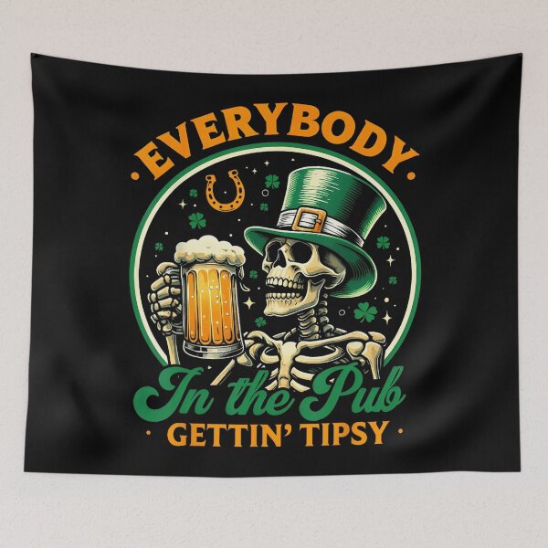 Item preview, Everybody In The Pub Getting Tipsy St Patricks Day Retro designed and sold by Vincent-Cloud.