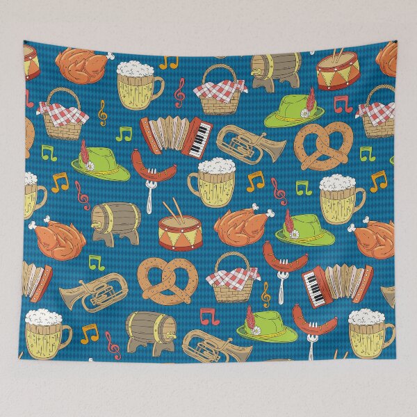 Item preview, German Oktoberfest with beer, pretzels & Bavarian music designed and sold by colorofmagic.