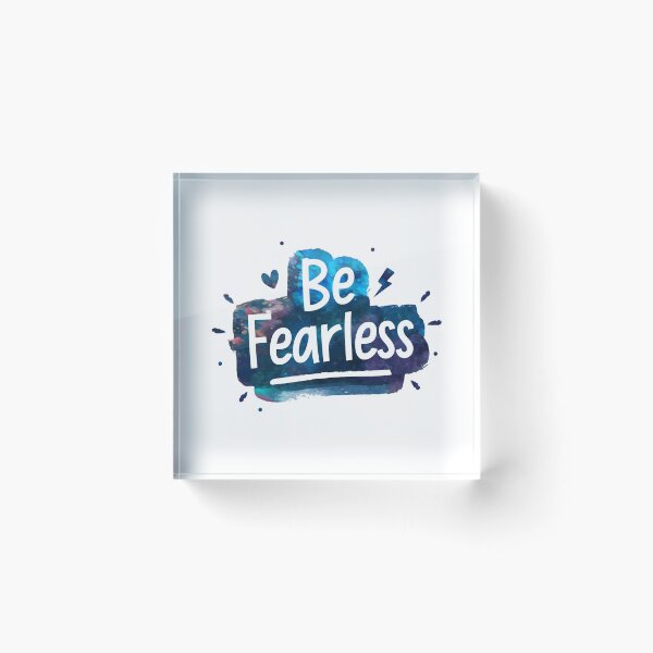 Item preview, Be Fearless - Cute Watercolor Motivational Quotes designed and sold by RiceArtShop.