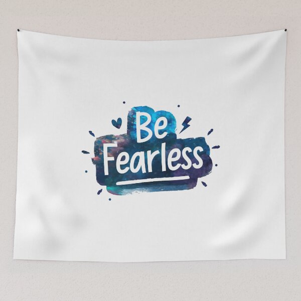 Item preview, Be Fearless - Cute Watercolor Motivational Quotes designed and sold by RiceArtShop.