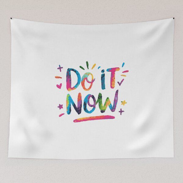 Item preview, Do It Now - Cute Watercolor Motivational Quotes designed and sold by RiceArtShop.