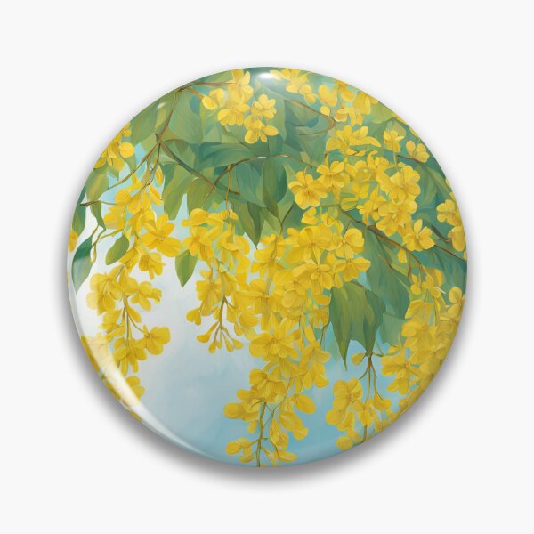 Item preview, Golden Shower Blossom in Watercolor designed and sold by Glam-OOTD.