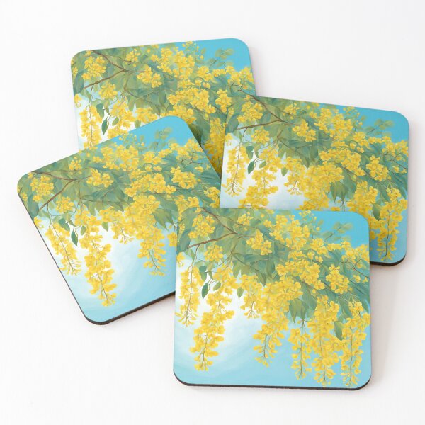Item preview, Golden Shower Blossom in Watercolor designed and sold by Glam-OOTD.
