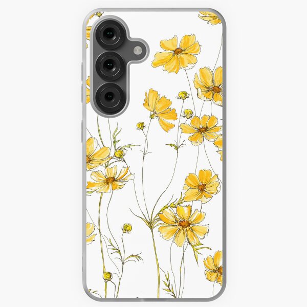 Aperçu de l'œuvre Fleurs de cosmos jaunes créée et vendue par JRoseDesign.