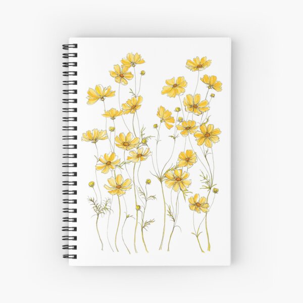 Aperçu de l'œuvre Fleurs de cosmos jaunes créée et vendue par JRoseDesign.