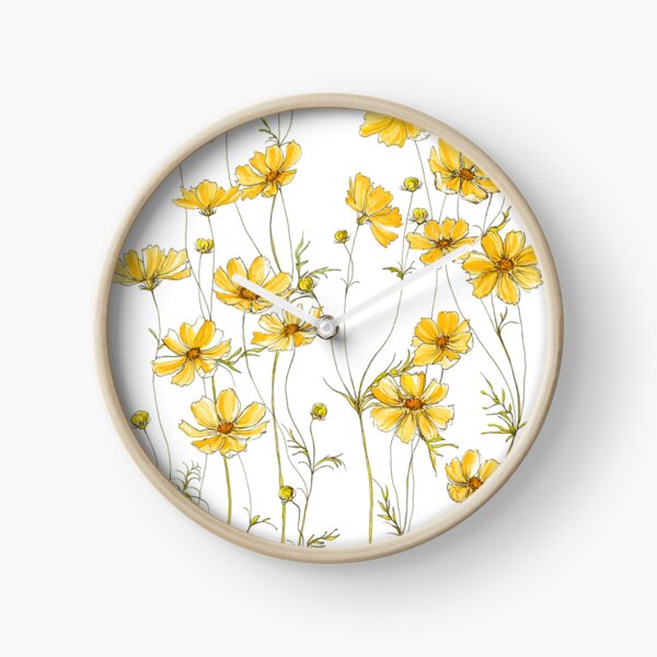 Vista previa del artículo con la obra «Flores amarillas del cosmos», diseñado y vendido por JRoseDesign.