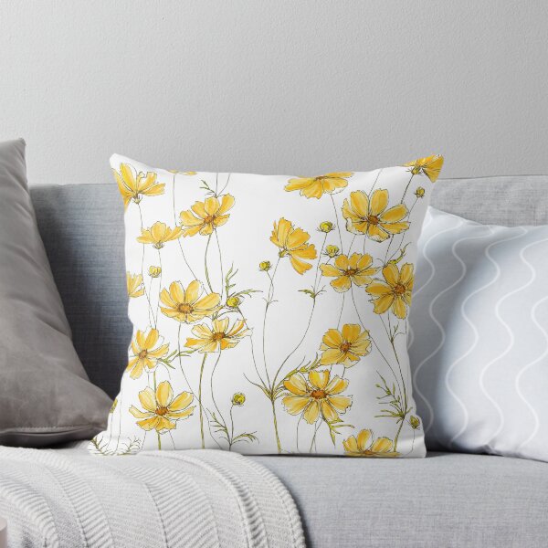 Aperçu de l'œuvre Fleurs de cosmos jaunes créée et vendue par JRoseDesign.
