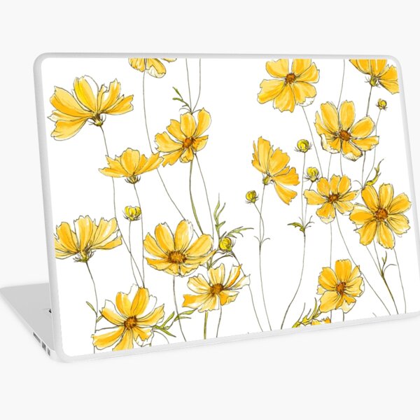 Aperçu de l'œuvre Fleurs de cosmos jaunes créée et vendue par JRoseDesign.