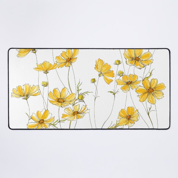 Aperçu de l'œuvre Fleurs de cosmos jaunes créée et vendue par JRoseDesign.