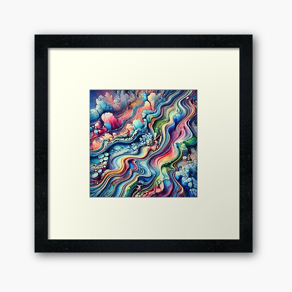 Frozen Abstract Gerahmter Kunstdruck