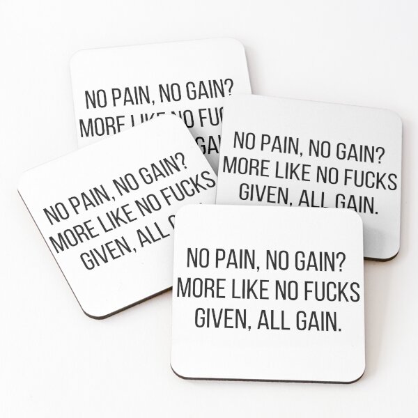 Item preview, "No Pain, No Gain? More Like No F*cks Given, All Gain – Savage Gym Quote designed and sold by Savage.SelfHelp .