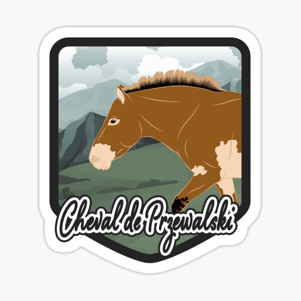 Aperçu de l'œuvre Cheval de Przewalski, cheval primitif, écusson cheval isabelle, races de chevaux de la Mongolie créée et vendue par WebEquitation®.