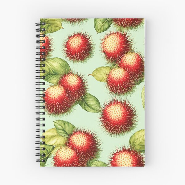 Item preview, Red rambutans on a soft green background is inspired by Thailand’s exotic tropical fruits designed and sold by Glam-OOTD.