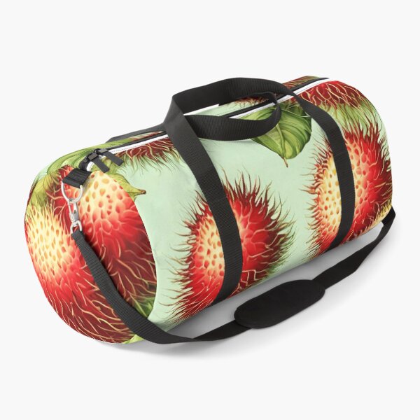 Item preview, Red rambutans on a soft green background is inspired by Thailand’s exotic tropical fruits designed and sold by Glam-OOTD.