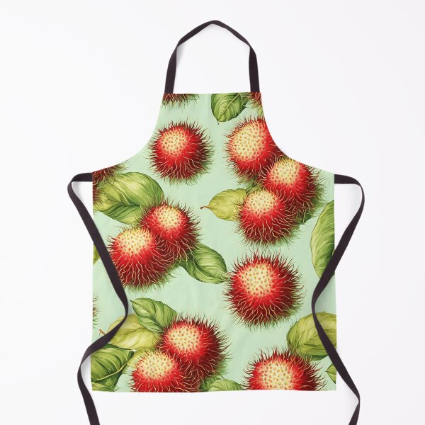 Item preview, Red rambutans on a soft green background is inspired by Thailand’s exotic tropical fruits designed and sold by Glam-OOTD.