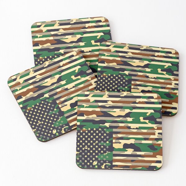 Artikelvorschau, Umgedrehte Tarnflagge: Camouflage-Muster der amerikanischen Flagge im Used-Look entworfen und verkauft von CamouflageLab.