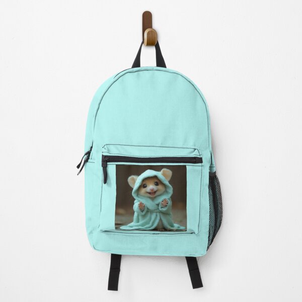 Item preview, Cute little hamster in a turquoise bathrobe designed and sold by Benitty.