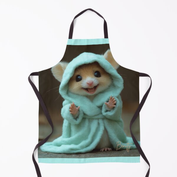 Item preview, Cute little hamster in a turquoise bathrobe designed and sold by Benitty.