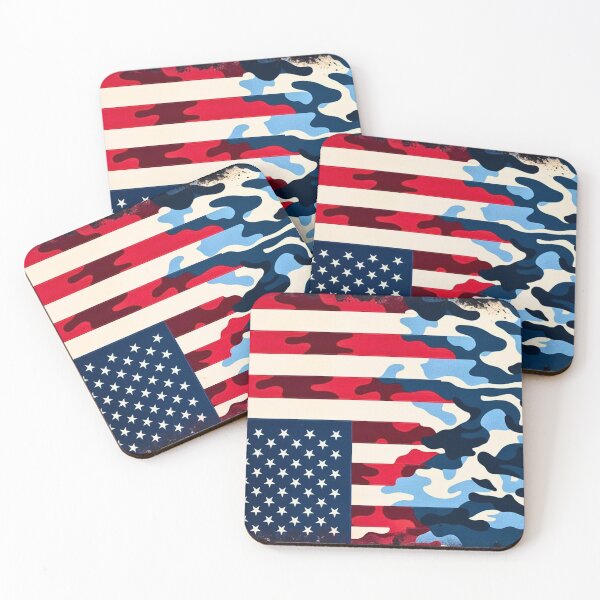 Artikelvorschau, Umgedrehtes, verzweifeltes Tarnmuster der amerikanischen Flagge entworfen und verkauft von CamouflageLab.
