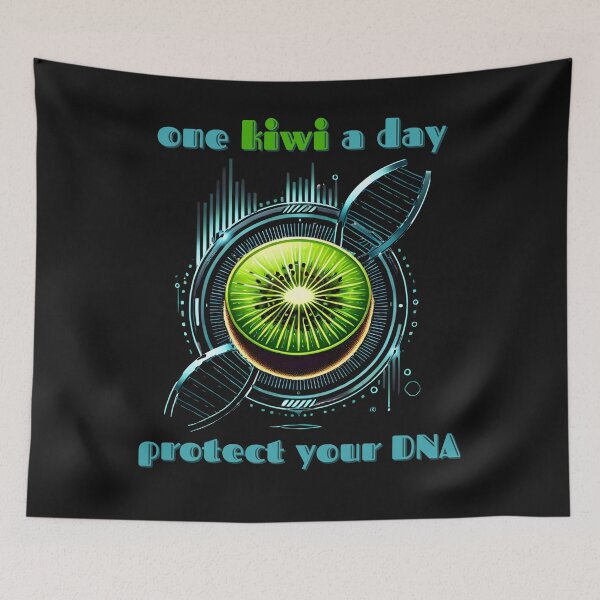 Item preview, "One Kiwi a Day Protects Your DNA – Funny Healthy Fruit  designed and sold by Efforito.