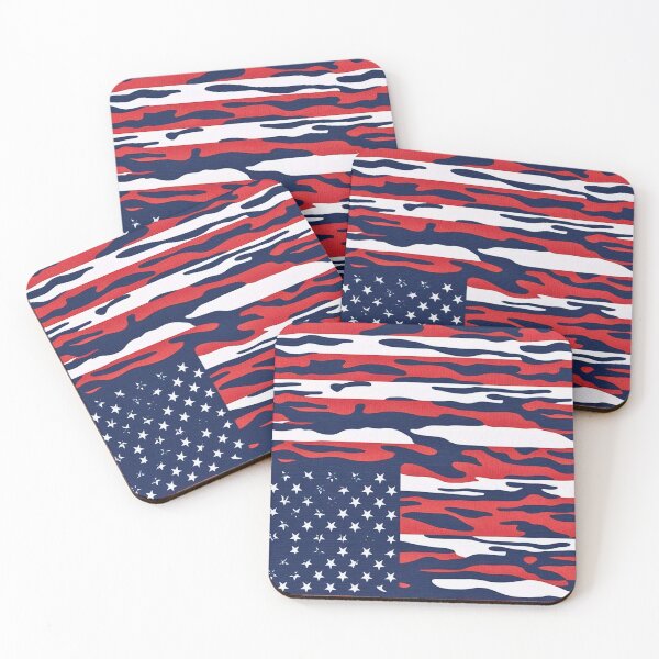 Item preview, Distressed Camo American Flag Upside Down Camouflage Pattern designed and sold by CamouflageLab.