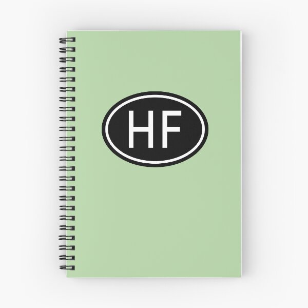 Item preview, HF Initials Monogram Oval White Letters designed and sold by Jeallan Designs.