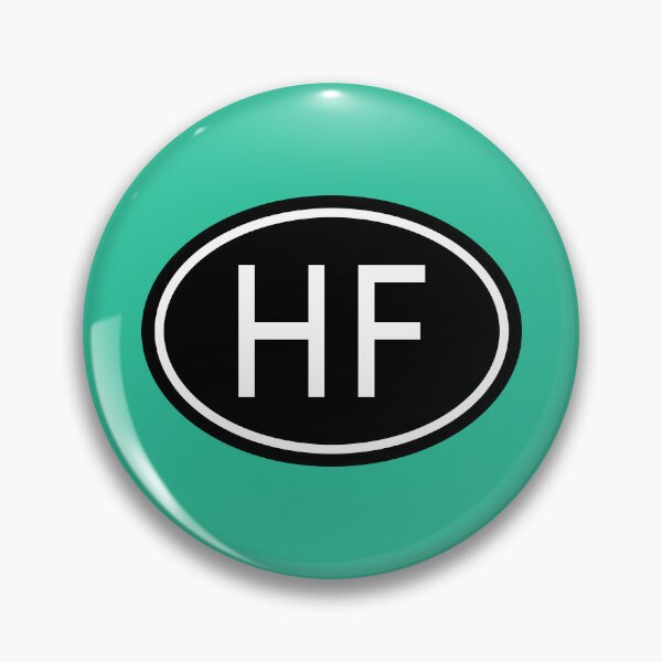 Item preview, HF Initials Monogram Oval White Letters designed and sold by Jeallan Designs.
