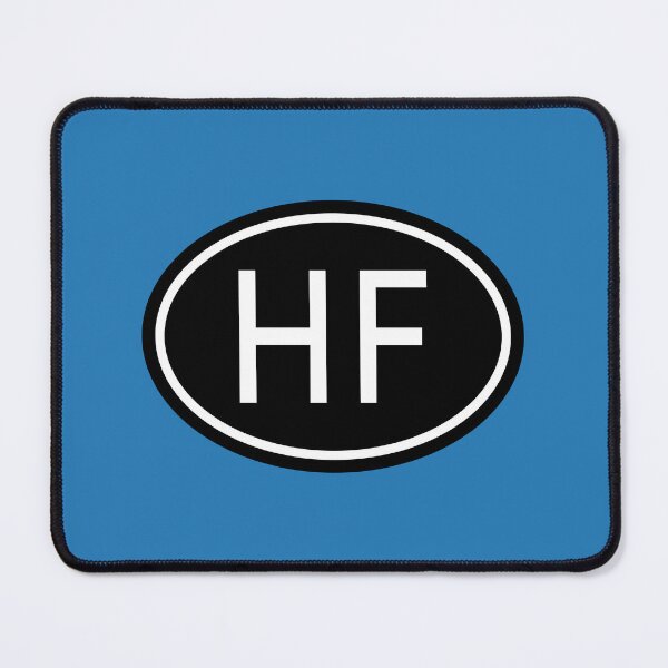 Item preview, HF Initials Monogram Oval White Letters designed and sold by Jeallan Designs.