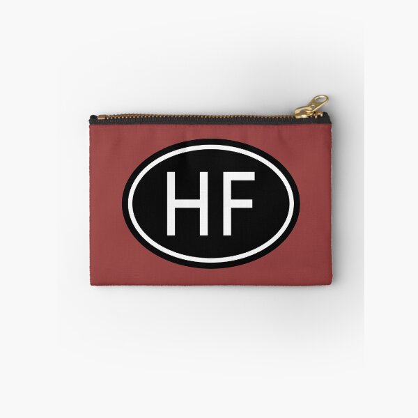 Item preview, HF Initials Monogram Oval White Letters designed and sold by Jeallan Designs.