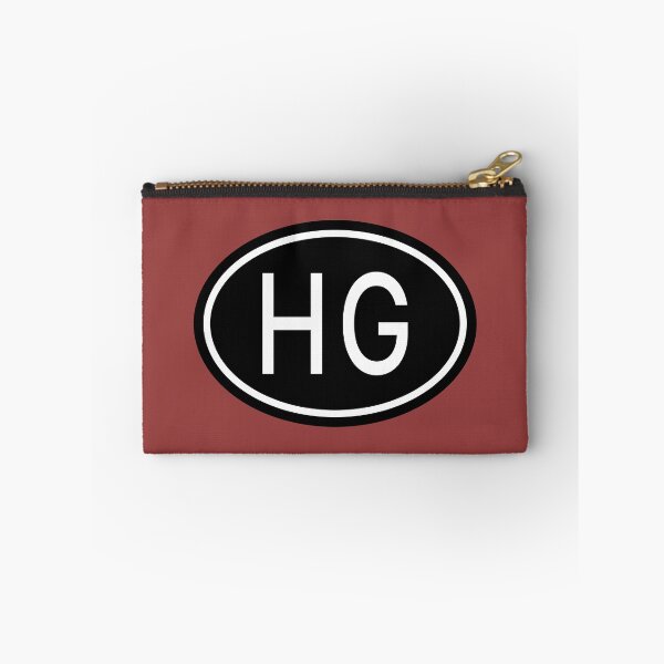 Item preview, HG Initials Monogram Oval White Letters designed and sold by Jeallan Designs.