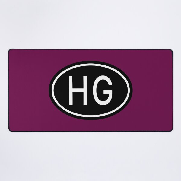 Item preview, HG Initials Monogram Oval White Letters designed and sold by Jeallan Designs.