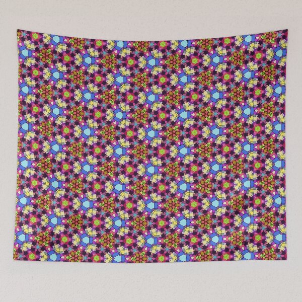 Item preview, wallpaper art floral pattern widescreen prismatic background designed and sold by Abrahamjrnd.