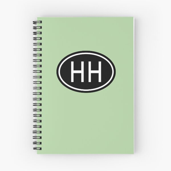 Item preview, HH Initials Monogram Oval White Letters designed and sold by Jeallan Designs.