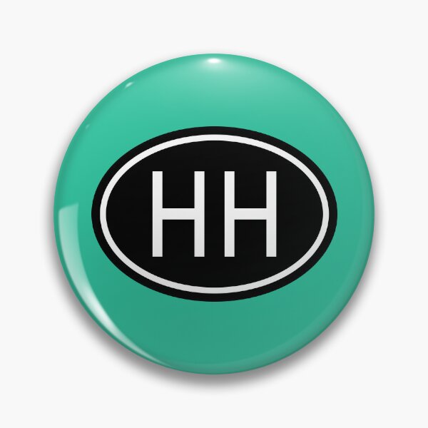 Item preview, HH Initials Monogram Oval White Letters designed and sold by Jeallan Designs.