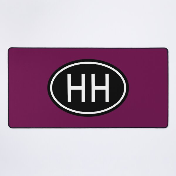 Item preview, HH Initials Monogram Oval White Letters designed and sold by Jeallan Designs.