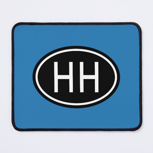 Item preview, HH Initials Monogram Oval White Letters designed and sold by Jeallan Designs.