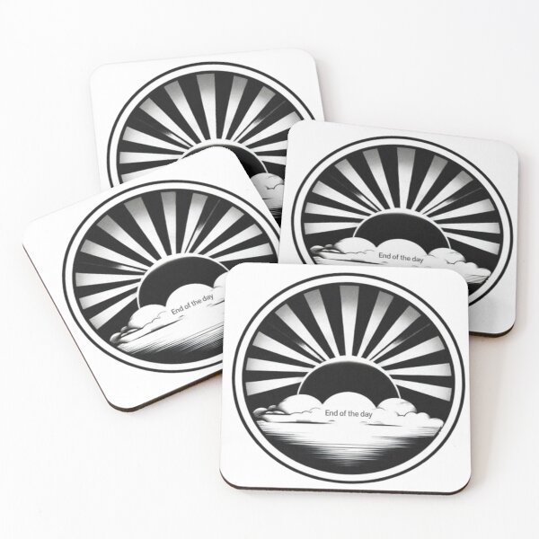 Item preview, End of the Day - Black & White Minimalist Sunset designed and sold by MaciejCraft.